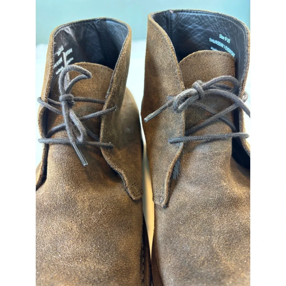 Thursday Everyday Scout Brown WeatherSafe Suede Chukka Boots Men's 9